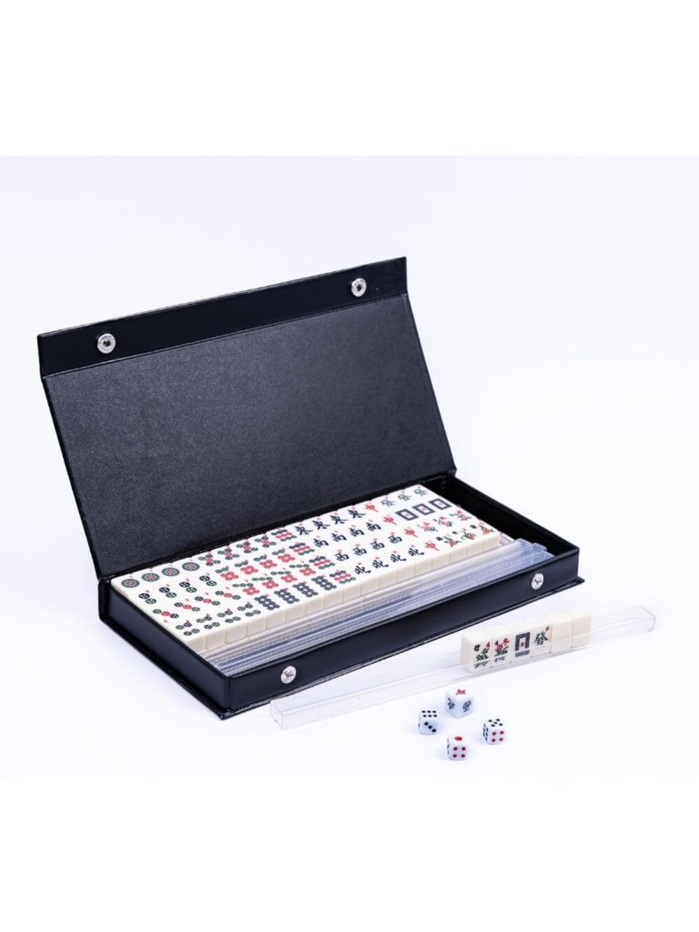 Portable Mini Mahjong Set - 20mm Tiles, 146 Pieces, 4 Racks, Travel Game for